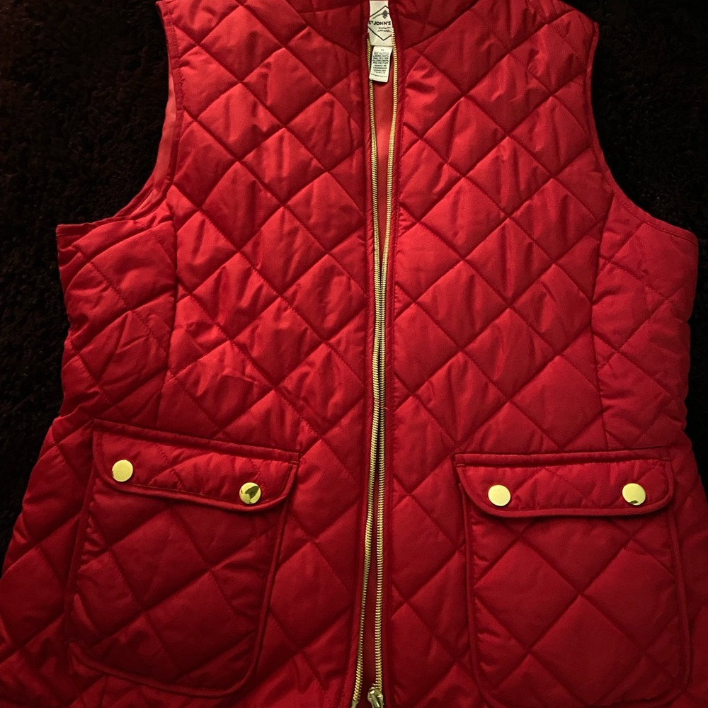 St. John's Bay Red Quilted Vest